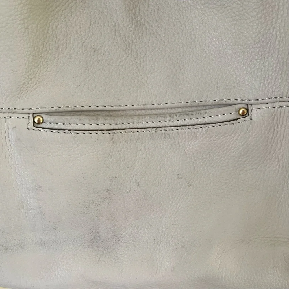 MICHAEL Michael Kors Cream Pebbled Leather Hobo Style Bag